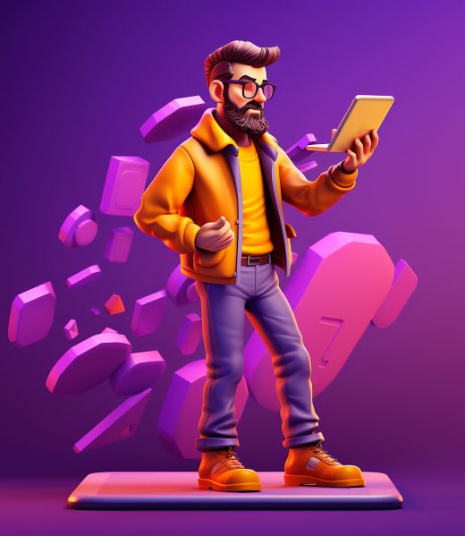 view-3d-man-with-tech-device